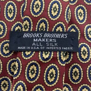 Vintage Brooks Brothers Skinny Tie Paisley-ish Print Men's 100% All Silk Necktie
